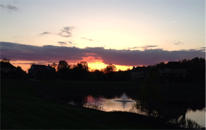 Sunset in the summer
